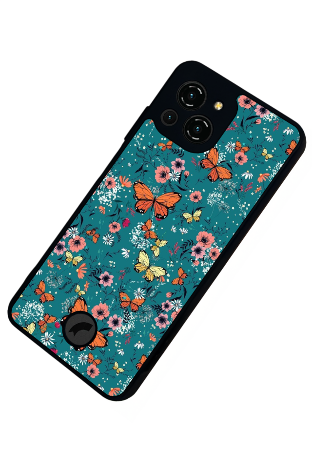 Reeder S23 Pro Max Uyumlu Kelebek Tasarımlı Glossy Premium Kılıf