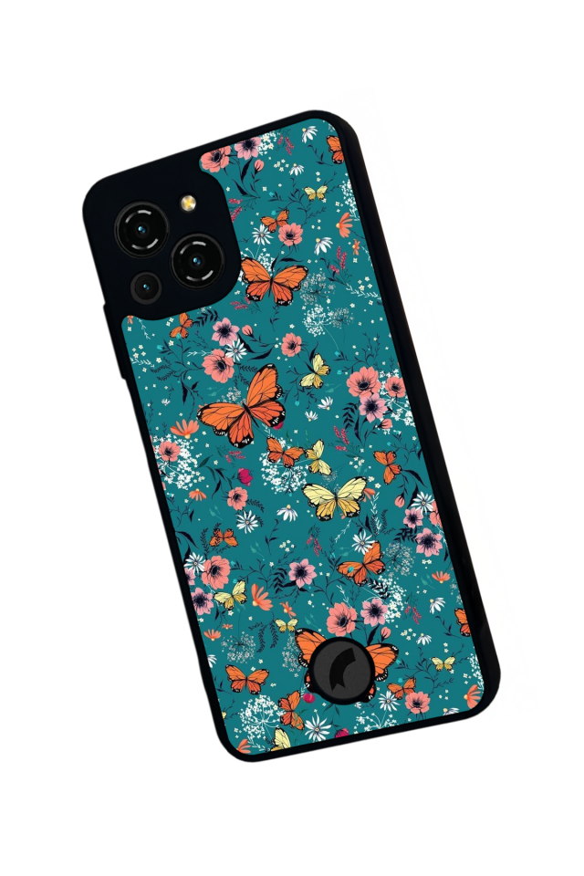 Reeder S23 Pro Max Uyumlu Kelebek Tasarımlı Glossy Premium Kılıf