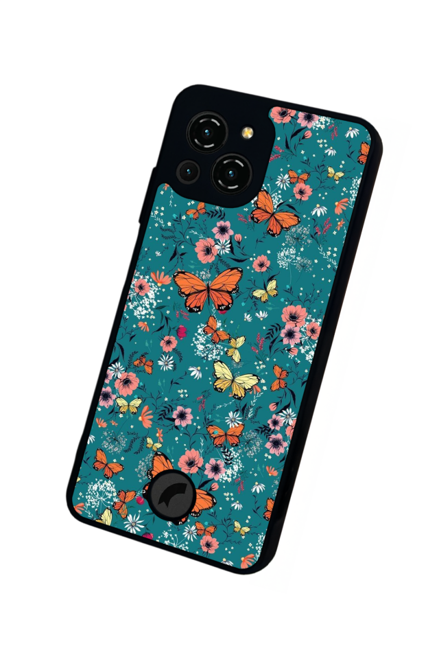 Reeder S23 Pro Max Uyumlu Kelebek Tasarımlı Glossy Premium Kılıf