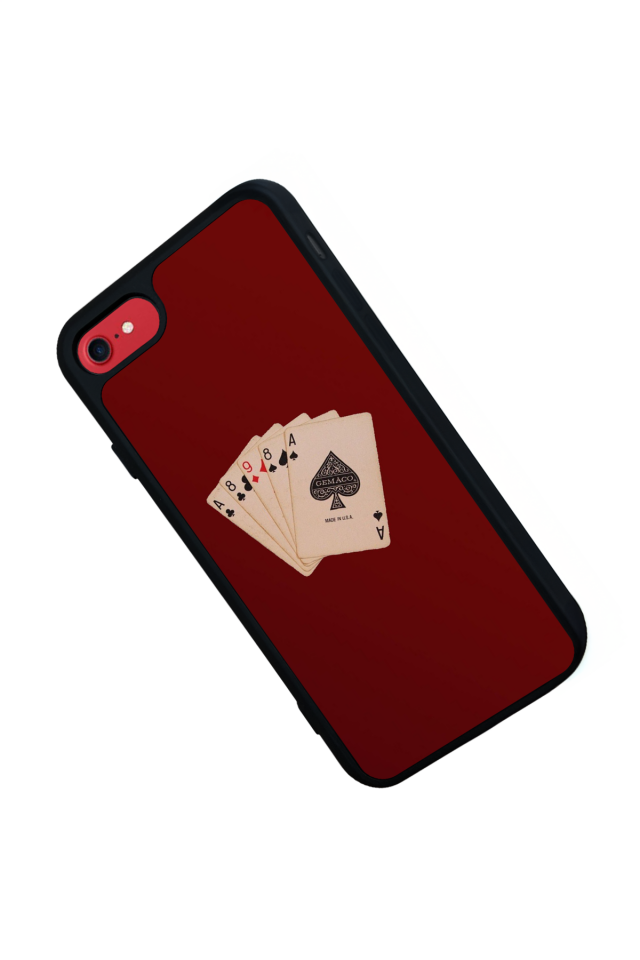 iPhone SE Uyumlu Kirmizi Tasarımlı Glossy Premium Kılıf