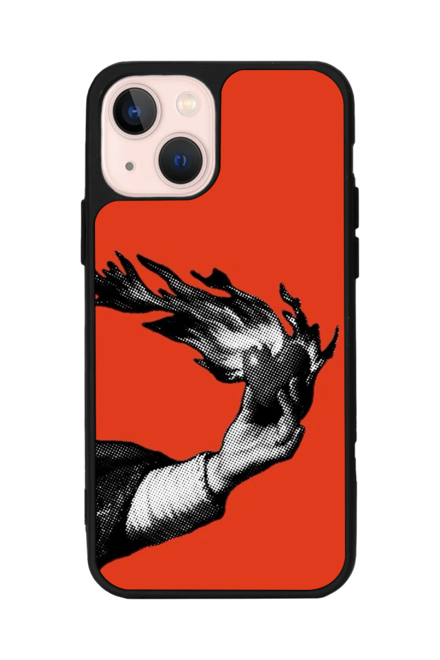 iPhone 15 Uyumlu Kirmizi Tasarımlı Glossy Premium Kılıf