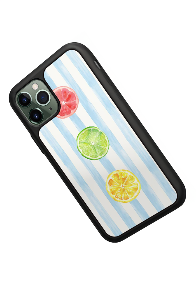 iPhone 11 Pro Max Uyumlu Limon Tasarımlı Glossy Premium Kılıf
