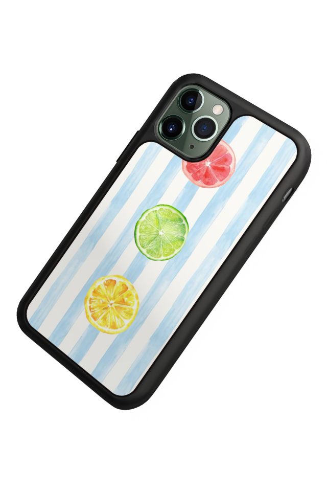 iPhone 11 Pro Max Uyumlu Limon Tasarımlı Glossy Premium Kılıf