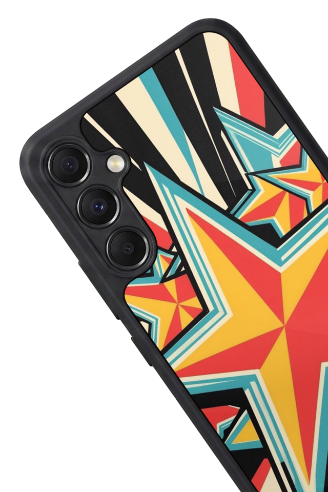 Samsung Galaxy A34 Uyumlu Retro Yildizlar Tasarımlı Glossy Premium Kılıf