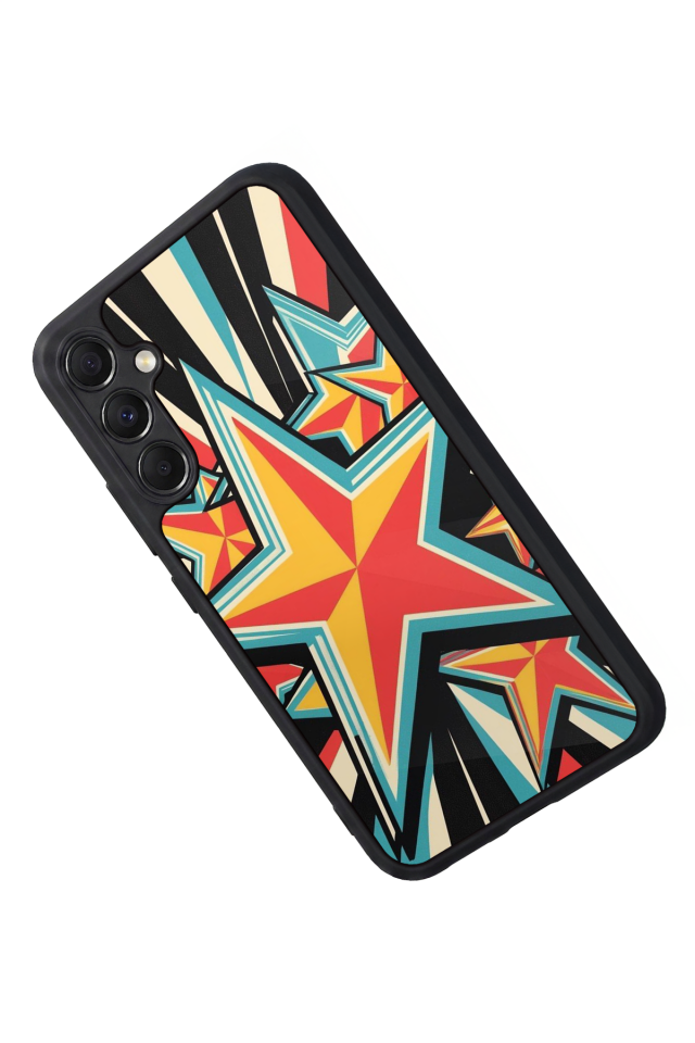 Samsung Galaxy A34 Uyumlu Retro Yildizlar Tasarımlı Glossy Premium Kılıf
