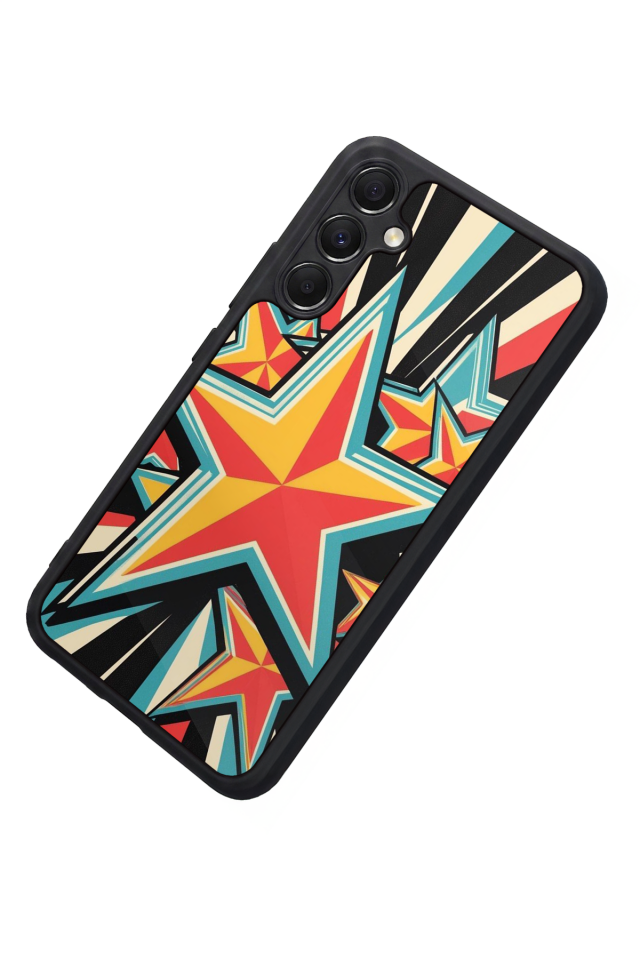 Samsung Galaxy A34 Uyumlu Retro Yildizlar Tasarımlı Glossy Premium Kılıf