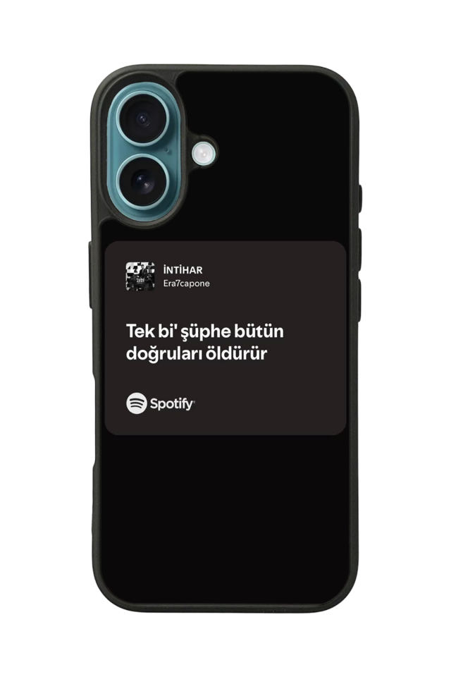iPhone 16 Plus Uyumlu Sarki Sozleri Tasarımlı Glossy Premium Kılıf