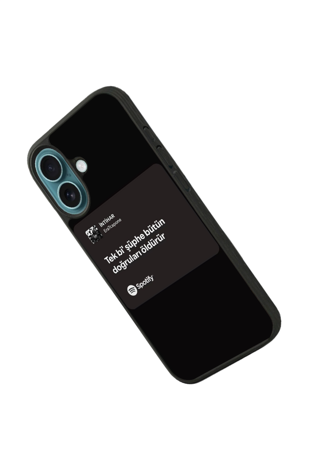iPhone 16 Plus Uyumlu Sarki Sozleri Tasarımlı Glossy Premium Kılıf