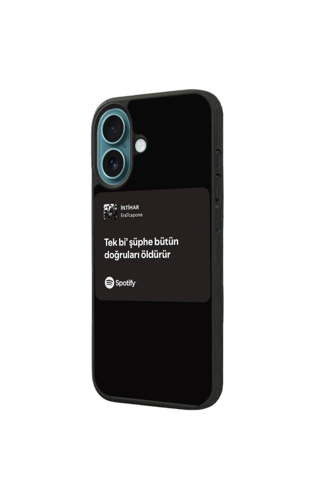 iPhone 16 Plus Uyumlu Sarki Sozleri Tasarımlı Glossy Premium Kılıf