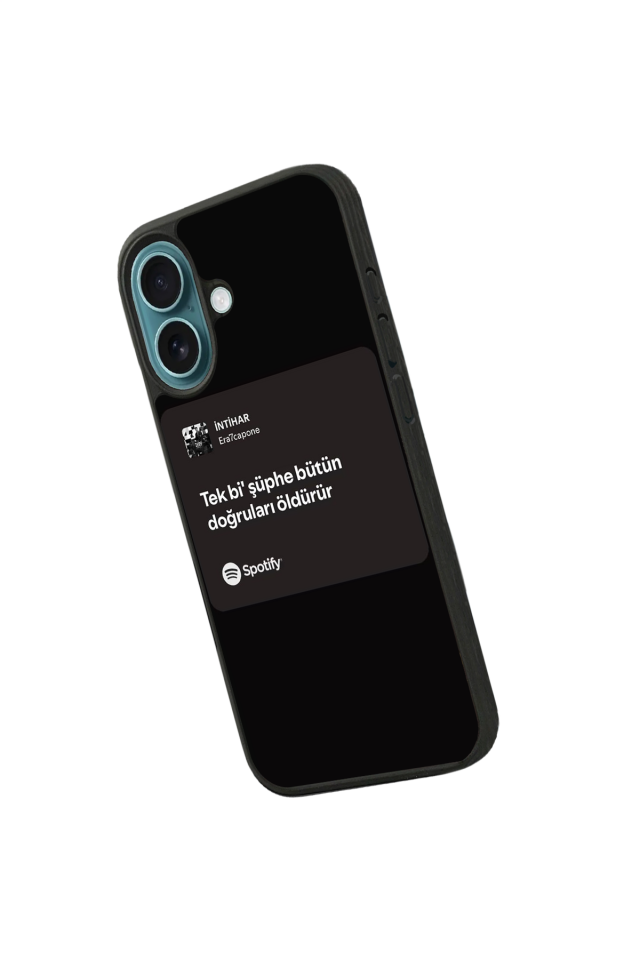 iPhone 16 Plus Uyumlu Sarki Sozleri Tasarımlı Glossy Premium Kılıf