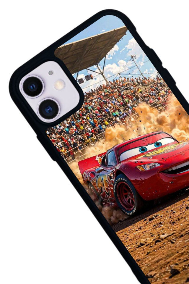 iPhone 11 Uyumlu Şimsek McQueen Tasarımlı Glossy Premium Kılıf