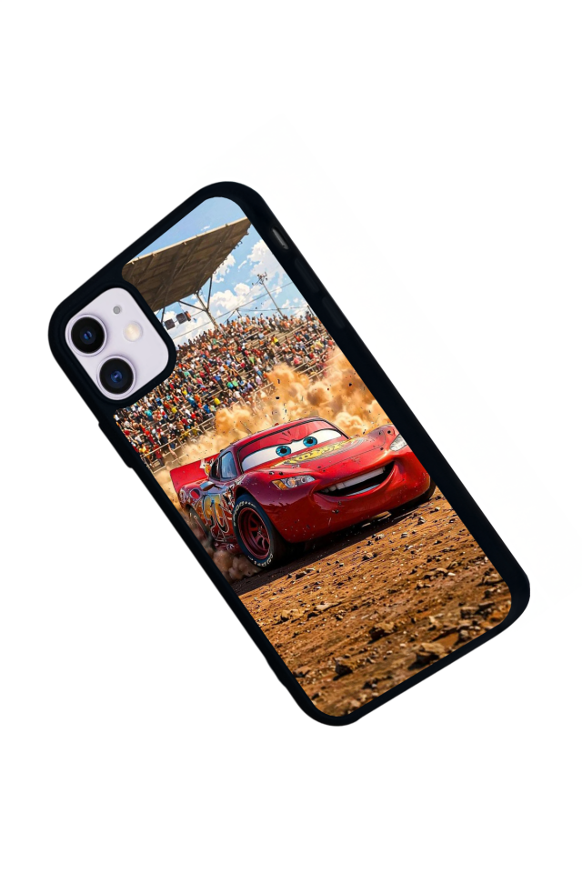 iPhone 11 Uyumlu Şimsek McQueen Tasarımlı Glossy Premium Kılıf