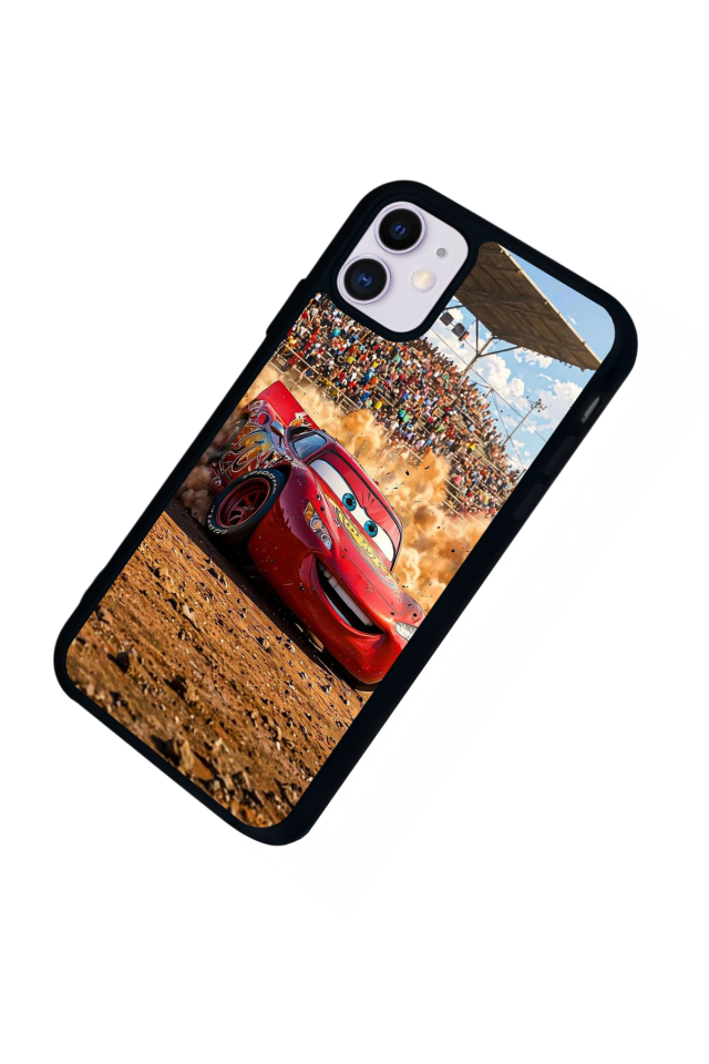 iPhone 11 Uyumlu Şimsek McQueen Tasarımlı Glossy Premium Kılıf