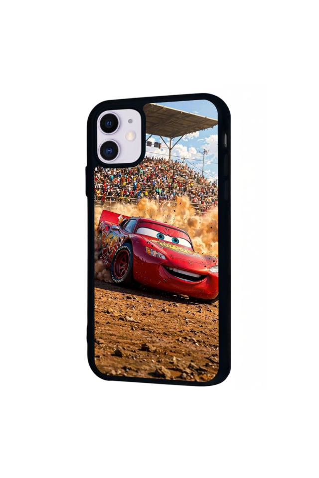iPhone 11 Uyumlu Şimsek McQueen Tasarımlı Glossy Premium Kılıf