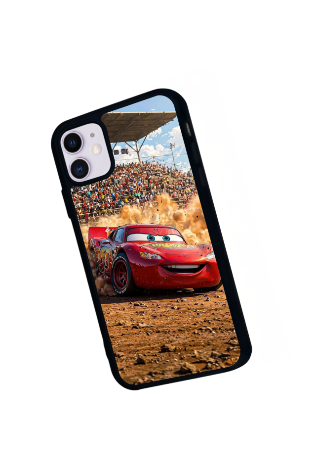 iPhone 11 Uyumlu Şimsek McQueen Tasarımlı Glossy Premium Kılıf