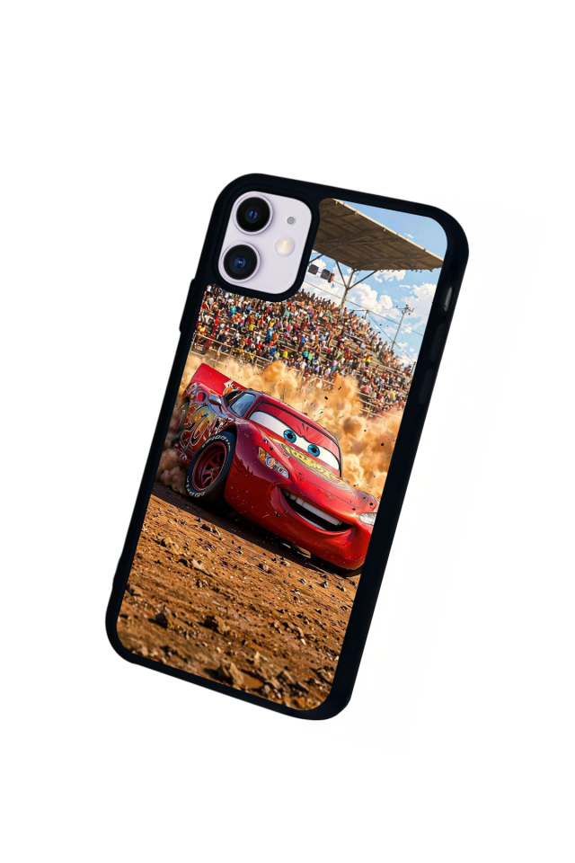 iPhone 11 Uyumlu Şimsek McQueen Tasarımlı Glossy Premium Kılıf