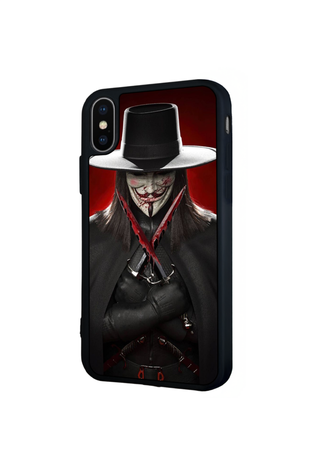 iPhone X/ XS Uyumlu Vendetta Tasarımlı Glossy Premium Kılıf