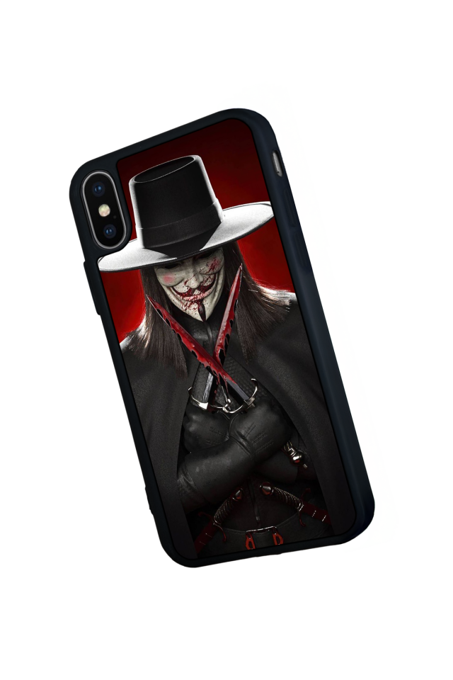 iPhone X/ XS Uyumlu Vendetta Tasarımlı Glossy Premium Kılıf