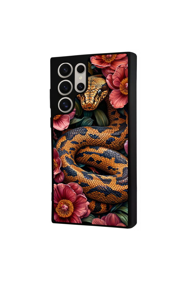 Samsung Galaxy S23 Ultra Uyumlu Yılan Tasarımlı Glossy Premium Kılıf