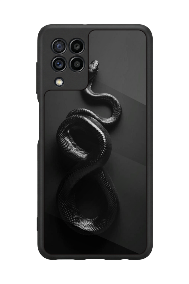 Samsung Galaxy M22 Uyumlu Yılan Tasarımlı Glossy Premium Kılıf