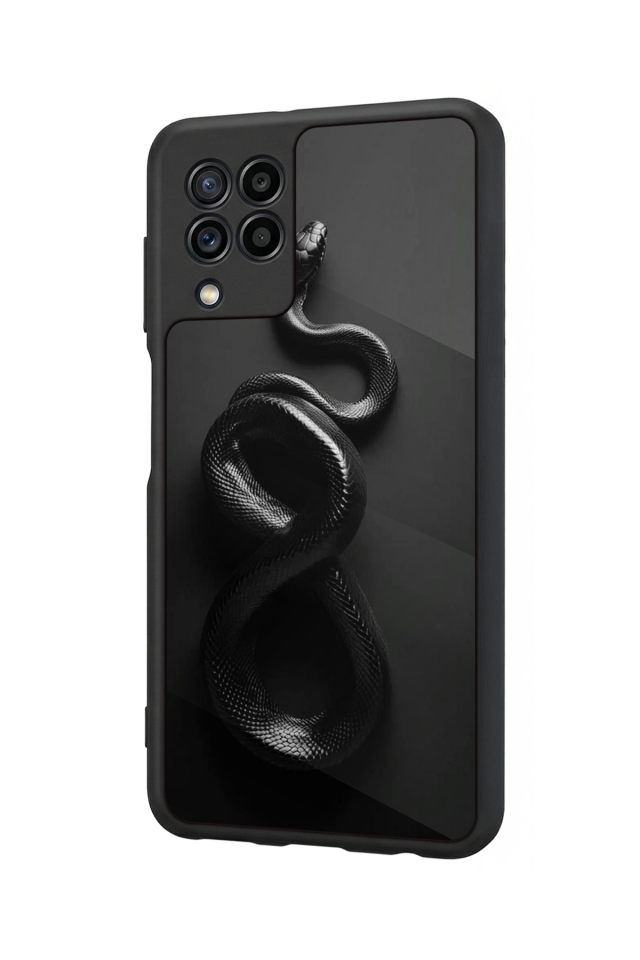 Samsung Galaxy M22 Uyumlu Yılan Tasarımlı Glossy Premium Kılıf