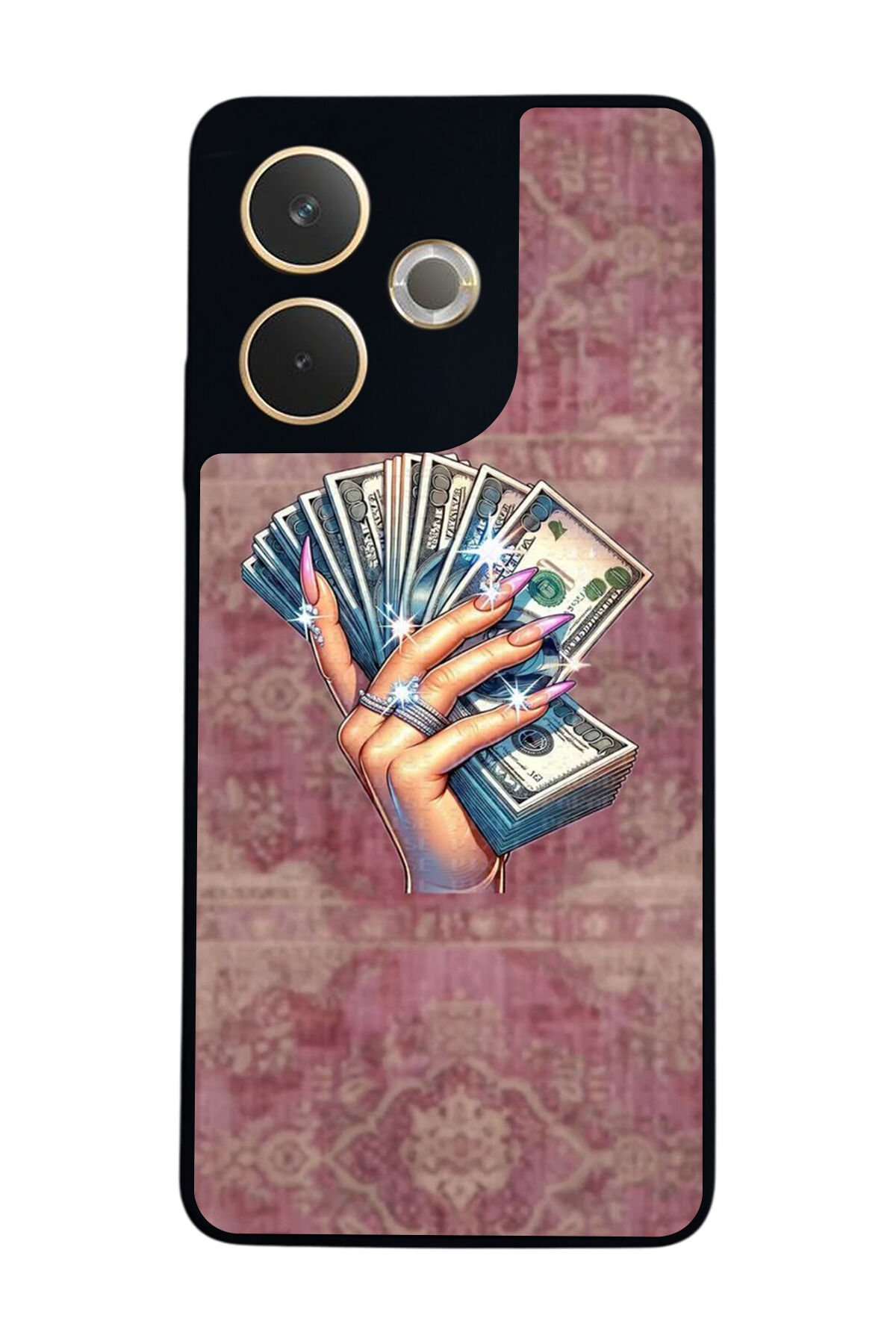 Oppo A5 Pro Uyumlu Money Para Tasarımlı Glossy Premium Kılıf