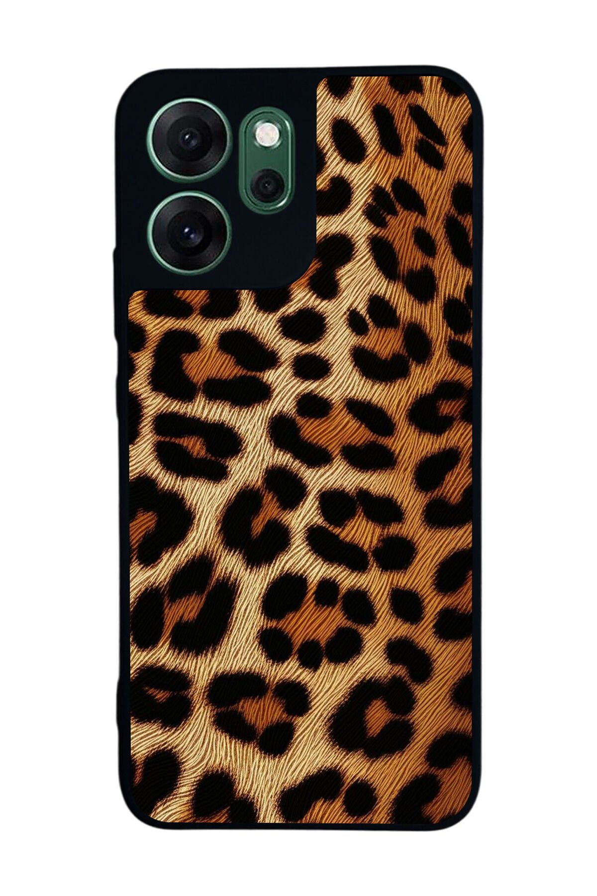 Oppo Reno 14F Uyumlu Leopar Tasarımlı Glossy Premium Kılıf
