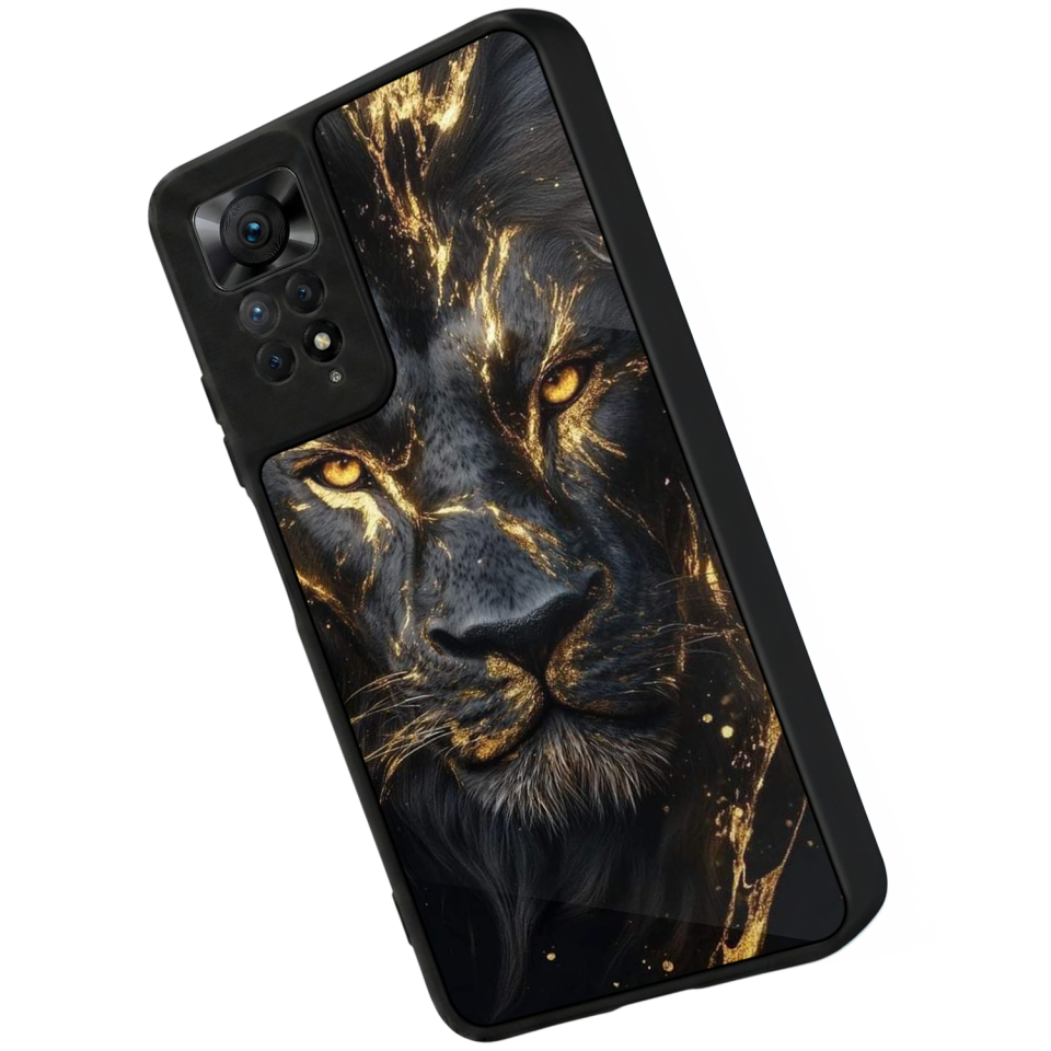 Xiaomi Redmi Note 11 Pro Uyumlu Aslan Tasarımlı Glossy Premium Kılıf