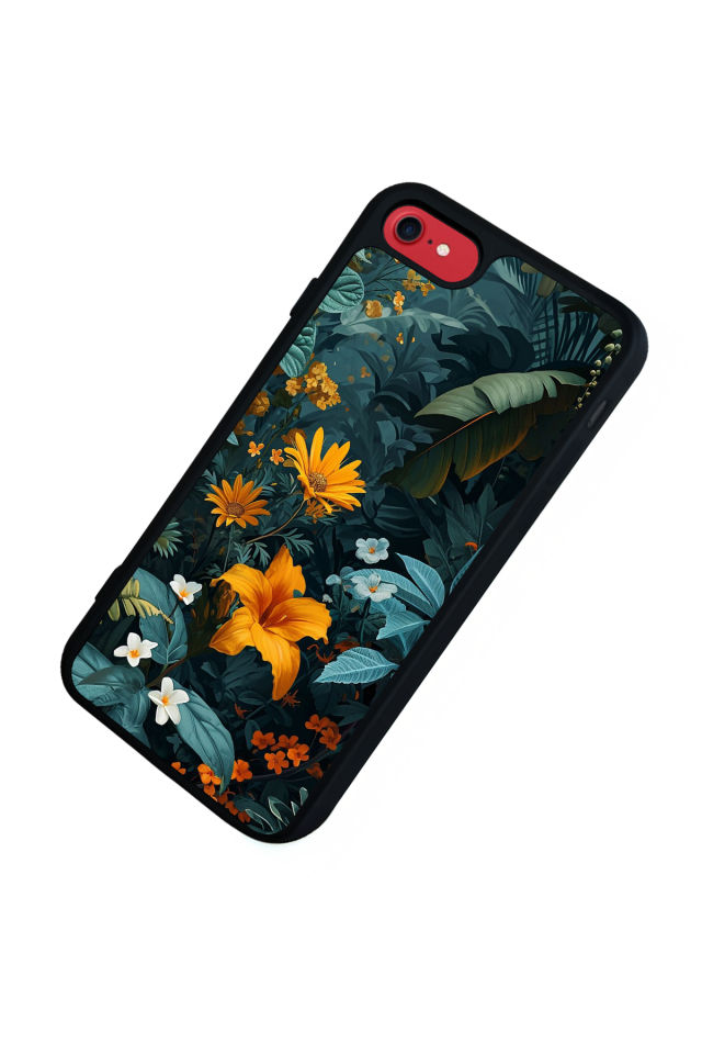 iPhone 7 Uyumlu Botanik Tasarımlı Glossy Premium Kılıf