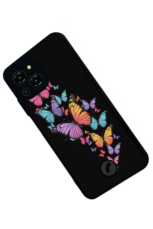Reeder S23 Pro Max Uyumlu Kelebek Tasarımlı Glossy Premium Kılıf