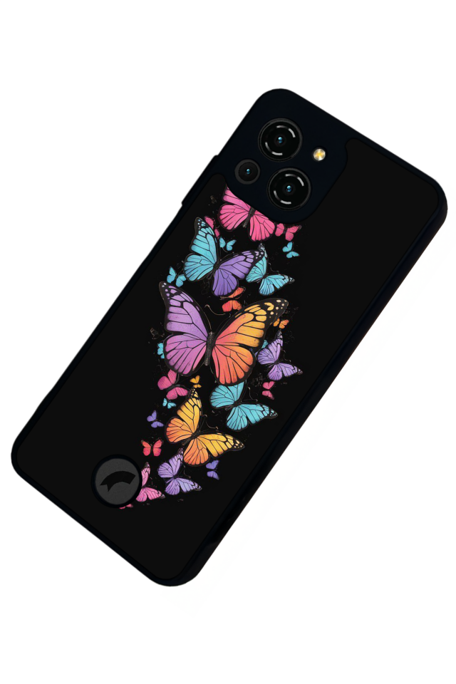 Reeder S23 Pro Max Uyumlu Kelebek Tasarımlı Glossy Premium Kılıf