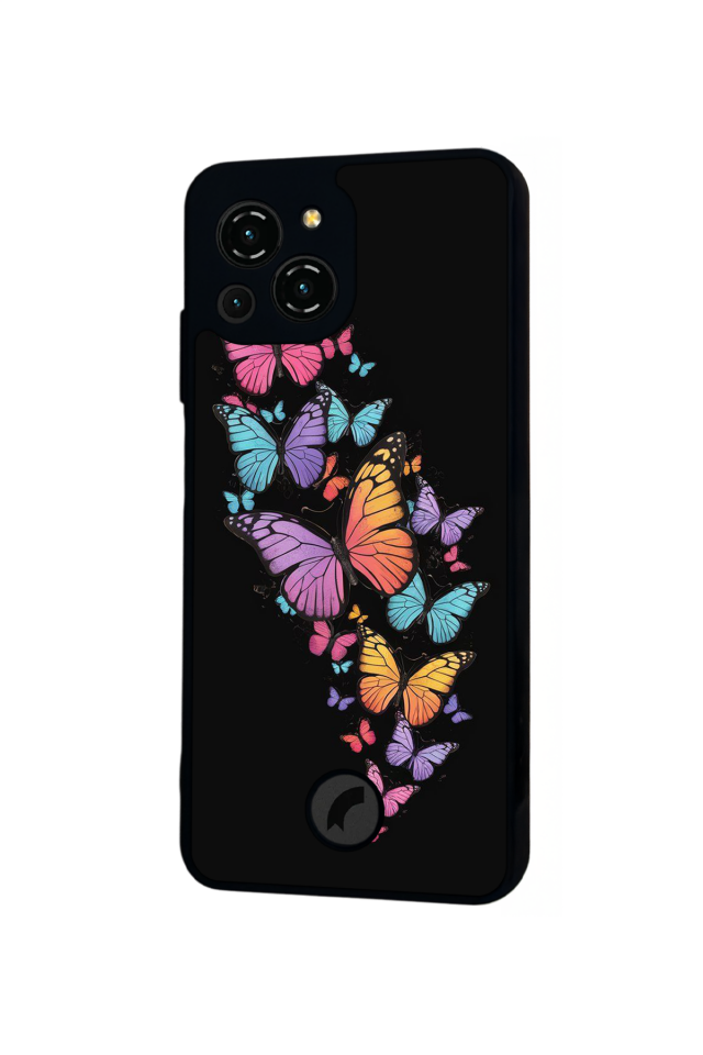 Reeder S23 Pro Max Uyumlu Kelebek Tasarımlı Glossy Premium Kılıf