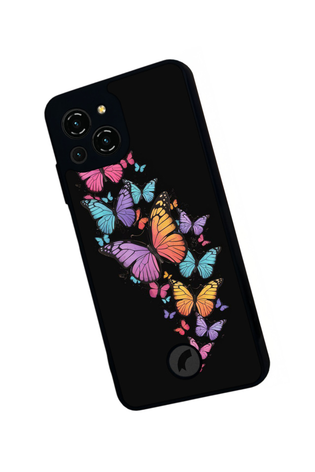 Reeder S23 Pro Max Uyumlu Kelebek Tasarımlı Glossy Premium Kılıf