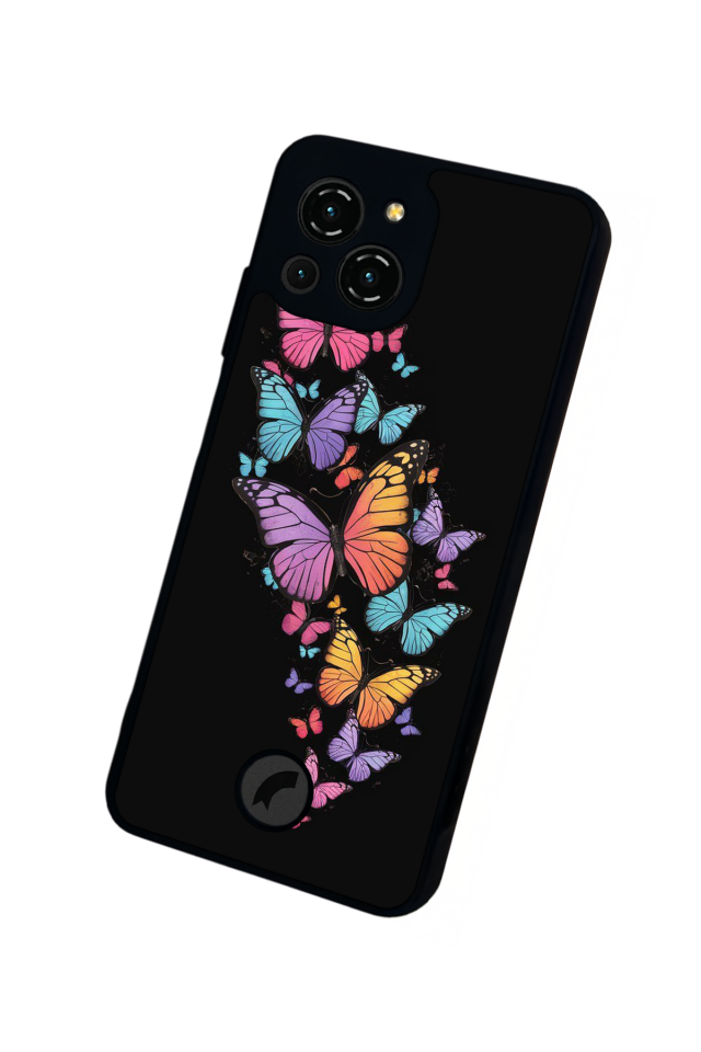 Reeder S23 Pro Max Uyumlu Kelebek Tasarımlı Glossy Premium Kılıf