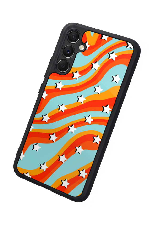 Samsung Galaxy A34 Uyumlu Retro Yildizlar Tasarımlı Glossy Premium Kılıf