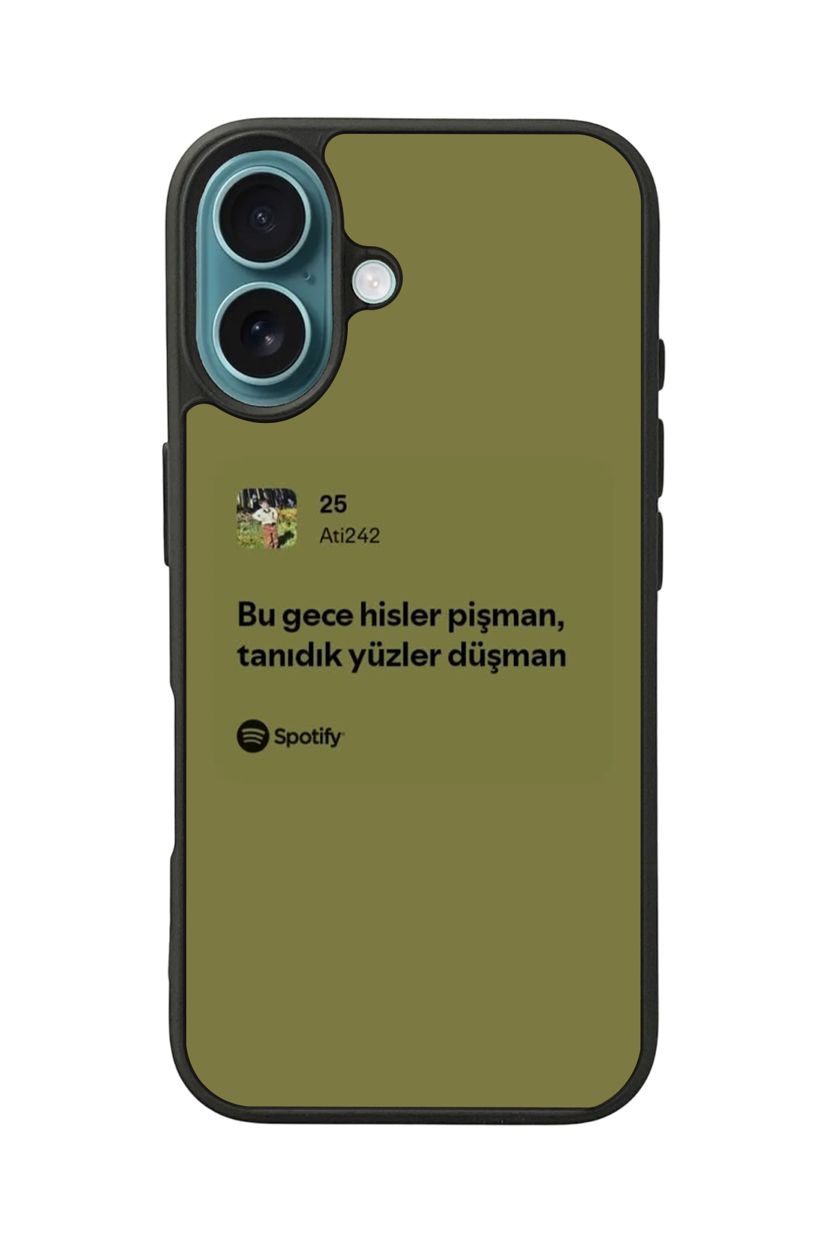iPhone 16 Plus Uyumlu Sarki Sozleri Tasarımlı Glossy Premium Kılıf