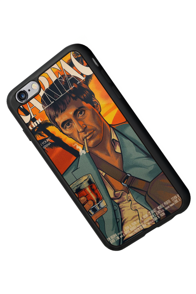 iPhone 6 Plus Uyumlu Scarface Tasarımlı Glossy Premium Kılıf