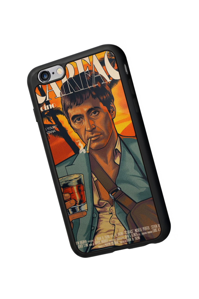 iPhone 6 Plus Uyumlu Scarface Tasarımlı Glossy Premium Kılıf