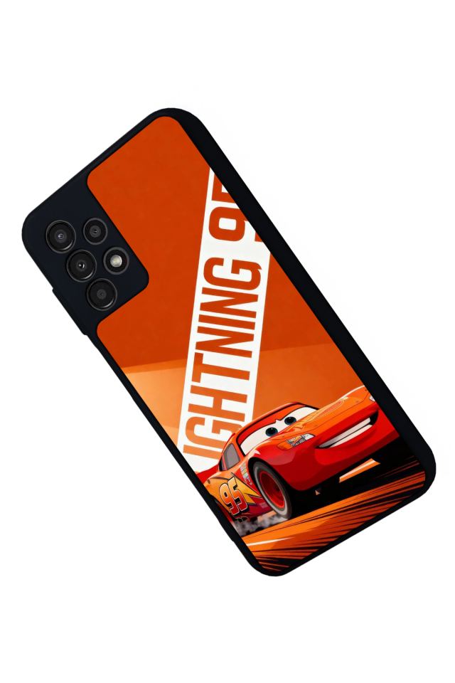 Samsung Galaxy A13 Uyumlu Şimsek McQueen Tasarımlı Glossy Premium Kılıf