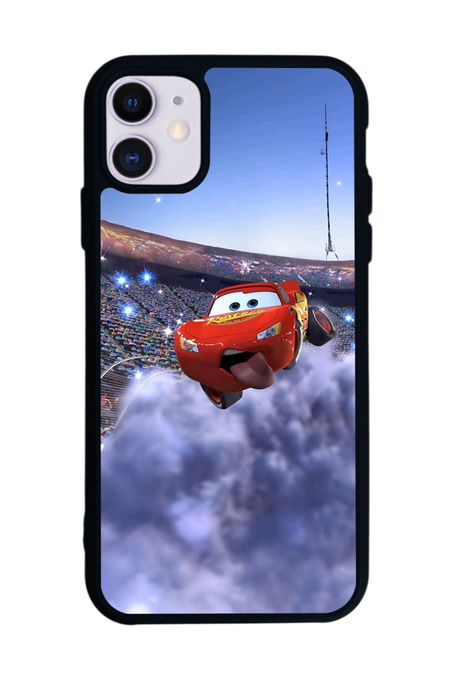 iPhone 11 Uyumlu Şimsek McQueen Tasarımlı Glossy Premium Kılıf