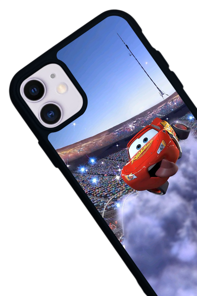 iPhone 11 Uyumlu Şimsek McQueen Tasarımlı Glossy Premium Kılıf