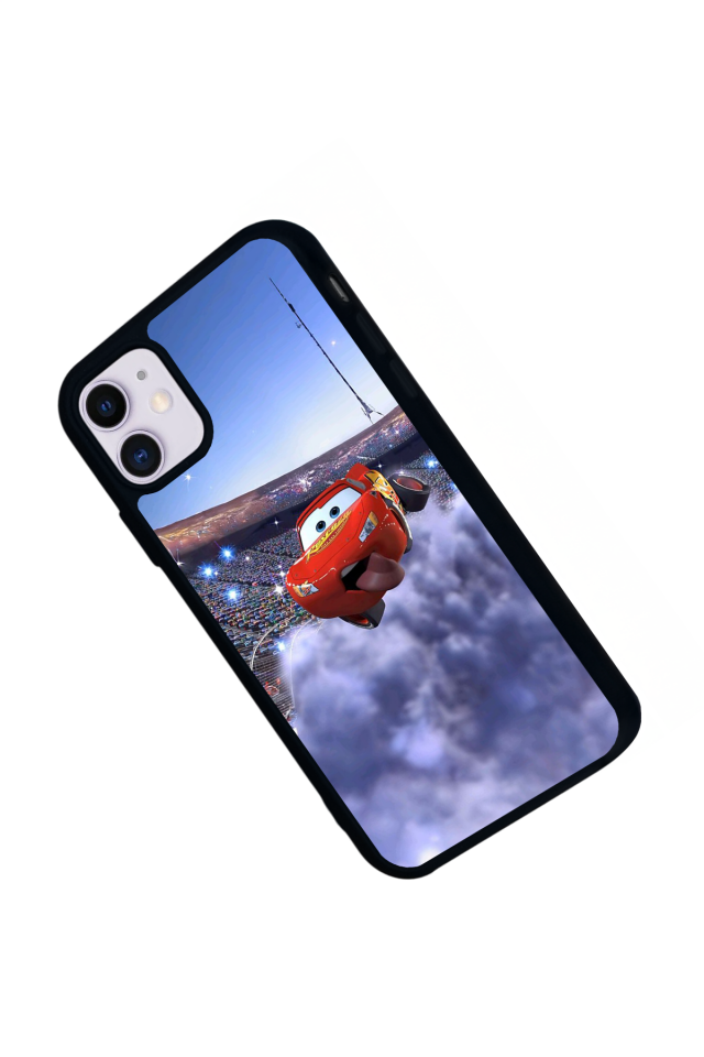 iPhone 11 Uyumlu Şimsek McQueen Tasarımlı Glossy Premium Kılıf