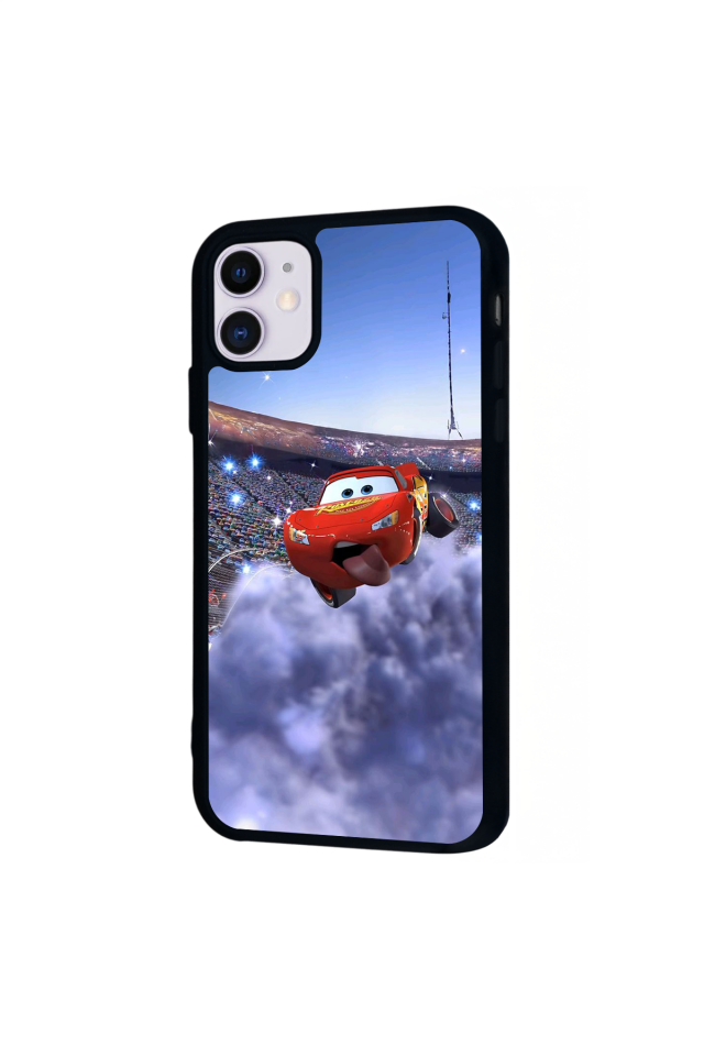 iPhone 11 Uyumlu Şimsek McQueen Tasarımlı Glossy Premium Kılıf