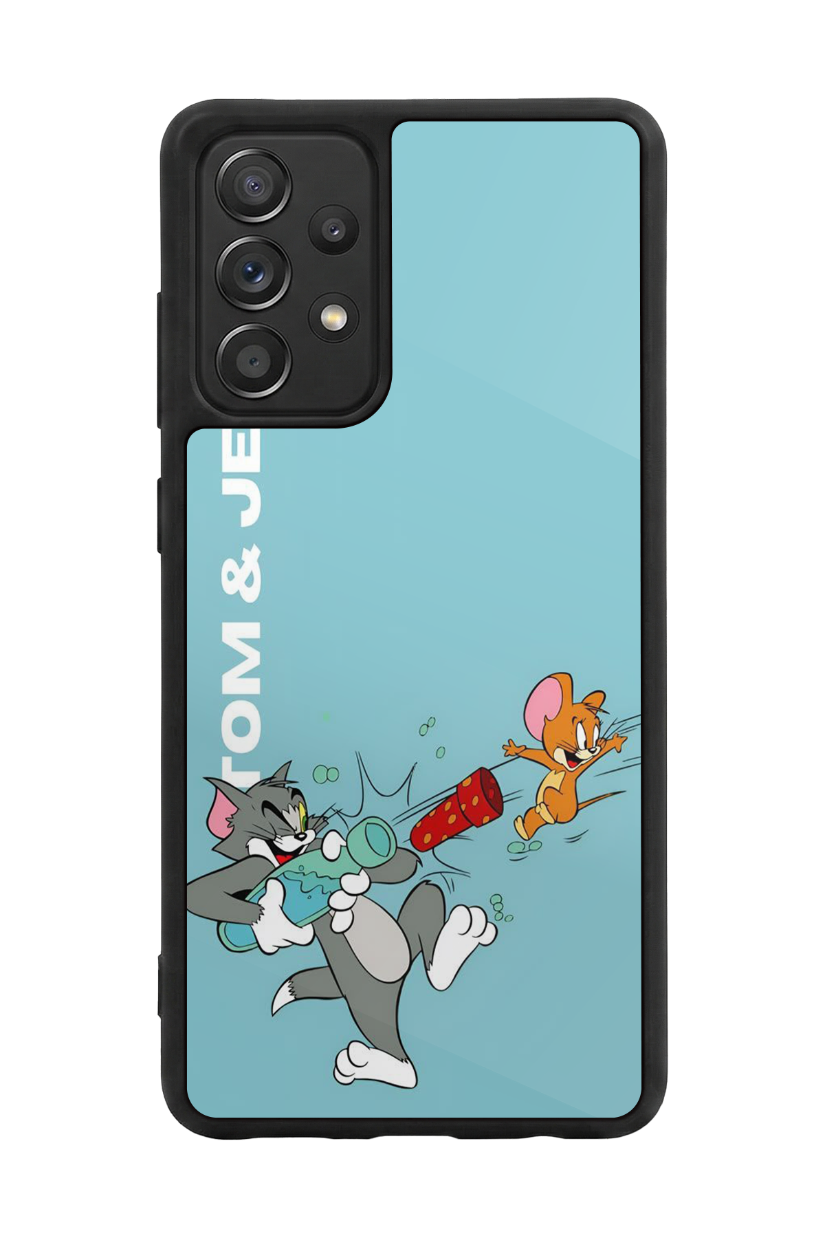 Samsung Galaxy A72 Uyumlu Tom And Jerry Tasarımlı Glossy Premium Kılıf