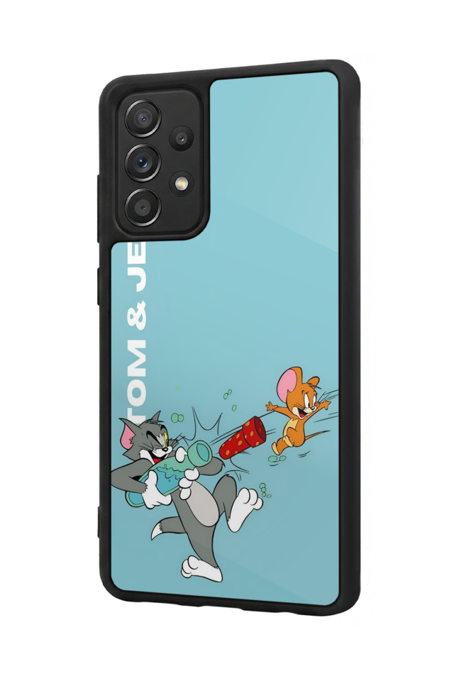 Samsung Galaxy A72 Uyumlu Tom And Jerry Tasarımlı Glossy Premium Kılıf