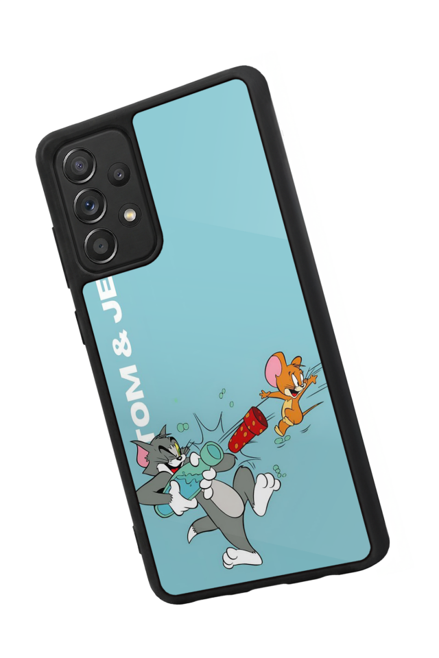 Samsung Galaxy A72 Uyumlu Tom And Jerry Tasarımlı Glossy Premium Kılıf