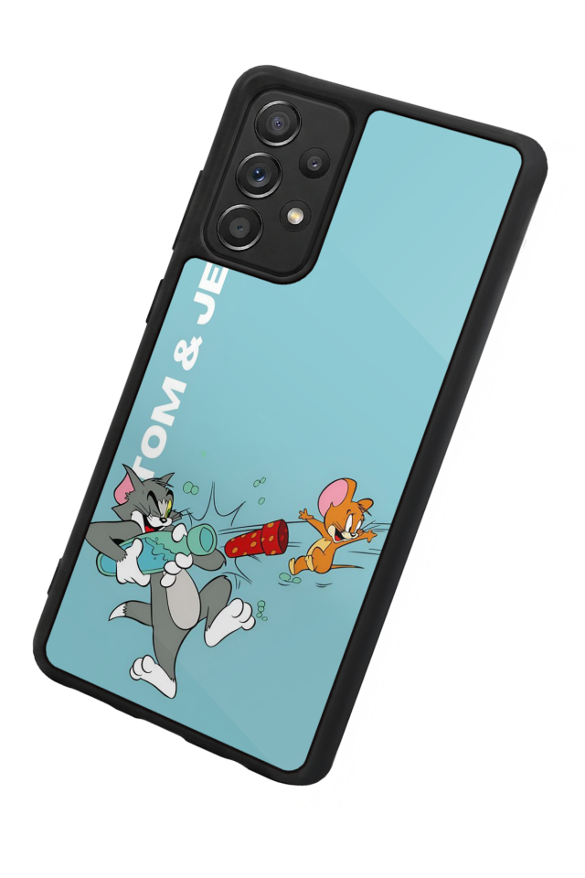 Samsung Galaxy A72 Uyumlu Tom And Jerry Tasarımlı Glossy Premium Kılıf