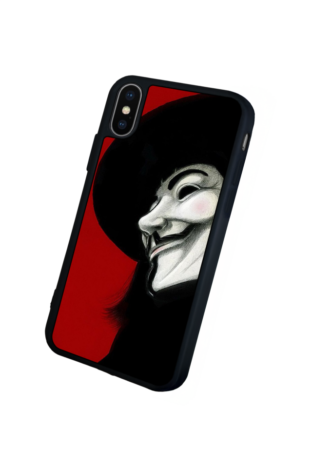 iPhone X/ XS Uyumlu Vendetta Tasarımlı Glossy Premium Kılıf