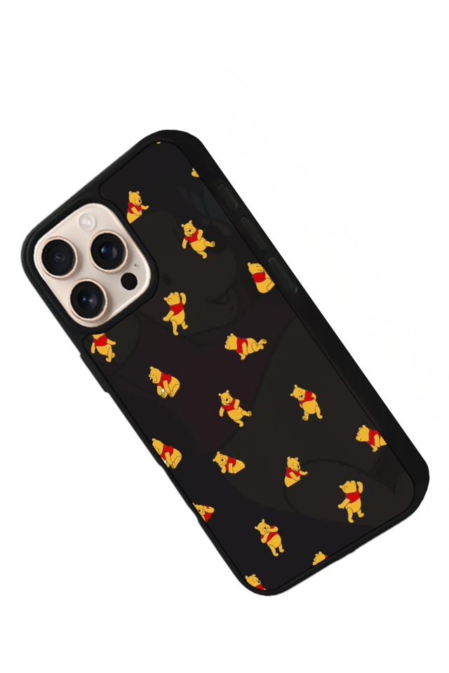 iPhone 15 Pro Uyumlu Winnie Tasarımlı Glossy Premium Kılıf