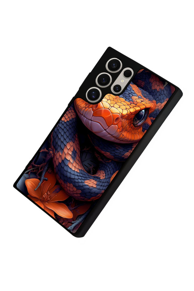 Samsung Galaxy S23 Ultra Uyumlu Yılan Tasarımlı Glossy Premium Kılıf